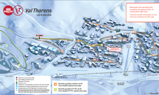 Plan des arrêts navette station Val Thorens - Hiver 2022/2023