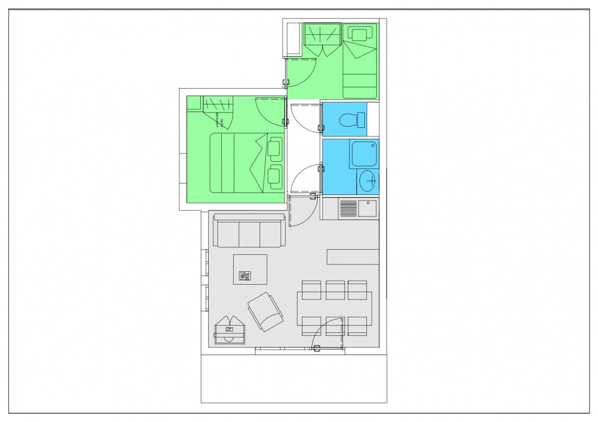 Appartement 2 pièces 4 personnes © Résidence Montagnettes Soleil 2