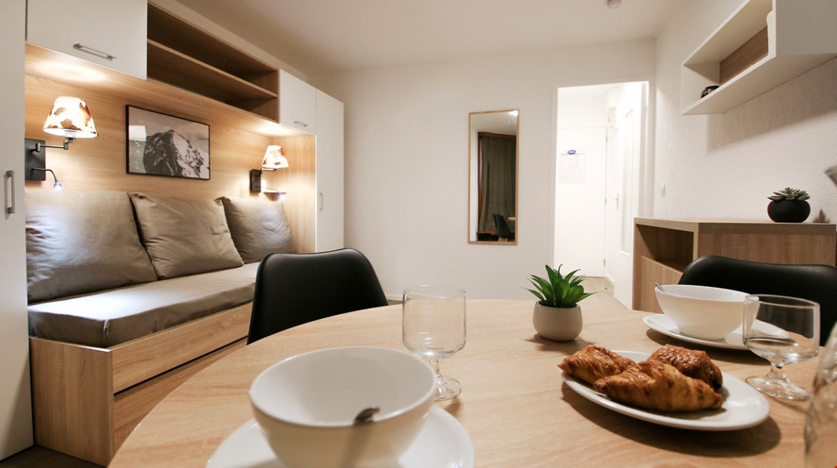 Val Thorens - Résidence Odalys Tourotel : Intérieur d'un Studio 2 Confort