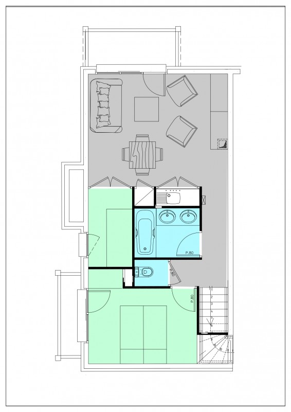 Appartement 2 pièces Cabine 4 personnes © Résidence L'Oxalys