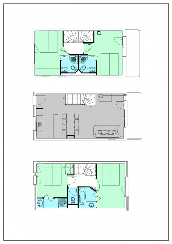Apartment 5 rooms 8 persons South view © Residence L'Oxalys